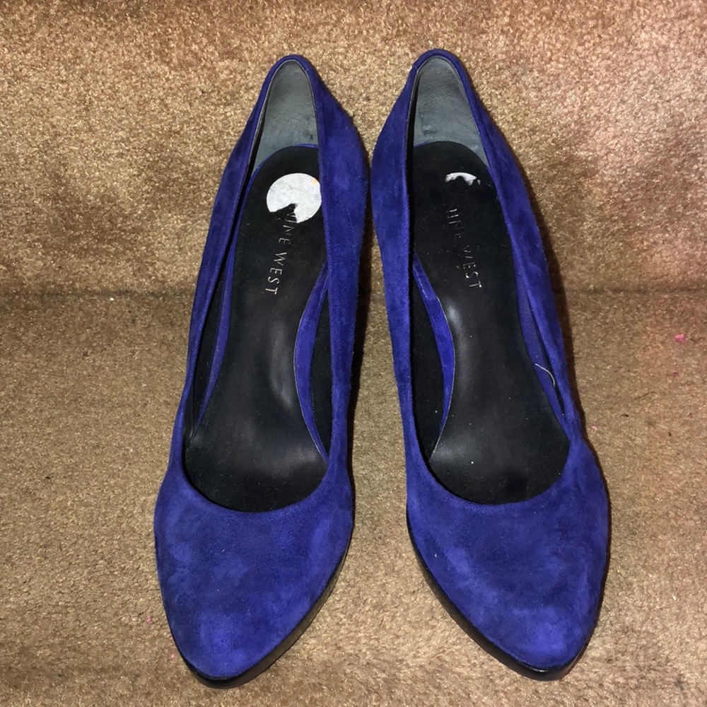 NINE WEST-BEAUTIFUL PURPLE SUEDE HI HEEL(ABT 4IN) - Picture 4 of 7